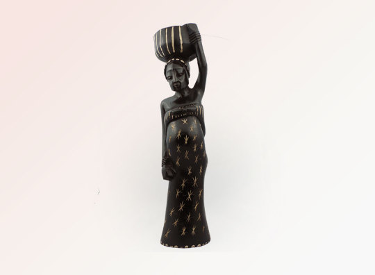 African lady carrier with a baby statue Sculpture