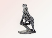Seeking African Leopard Sculpture