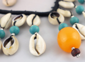 African Shell Necklace And Earring Set